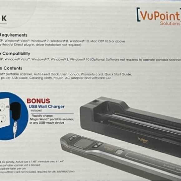 VuPoint Magic Wand portable handheld photo/document scanner. New in box❣️ - Picture 7 of 7